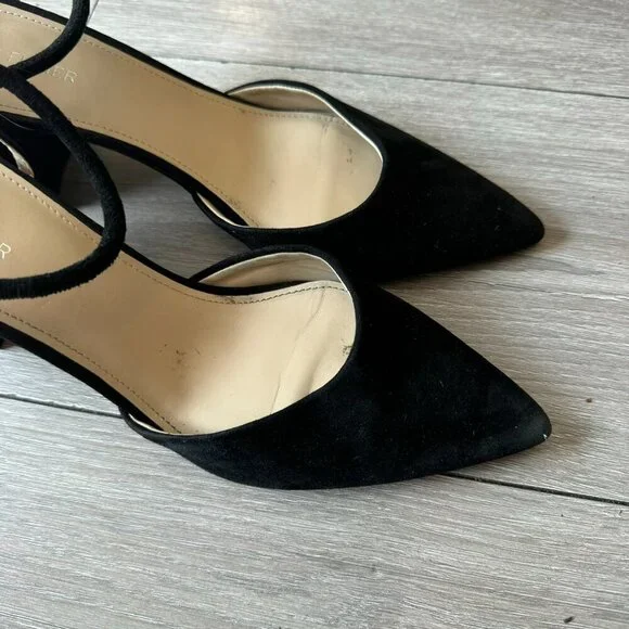 Marc Fisher Womens Size 10 Black Suede Pointed Toe Block Heel Velise Pumps - Picture 3 of 12